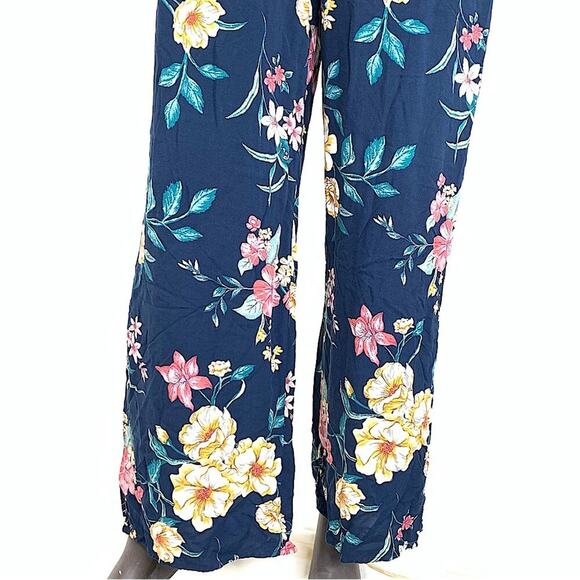 Xhilaration Floral Off Shoulder Wide Leg Smocked Jumpsuit Size S Multicolor - Picture 6 of 15